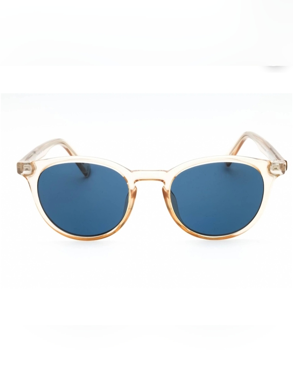 Banana Republic Clear Amber Frame Sunglasses with Blue Lenses